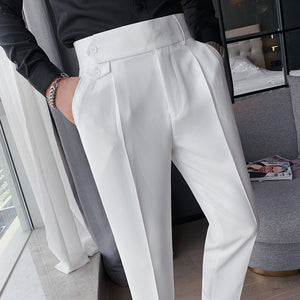 High Waisted Slim-fit Trousers