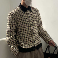 Load image into Gallery viewer, Houndstooth Belt Lapel Slim Fit Jacket
