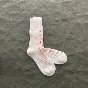 Splash Ink Thick Line Crew Socks