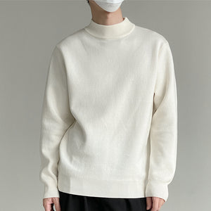 Solid Color Half Turtleneck Sweater