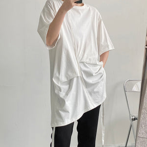 Asymmetric Loose Short Sleeve T-Shirt