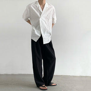 Cuban Collar Loose Casual Shirt