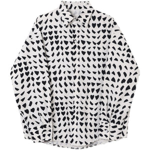 Geometric Pattern Print Loose Shirt