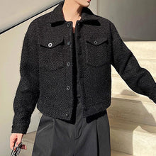 Load image into Gallery viewer, Solid Lapel Knit Cropped Jacket
