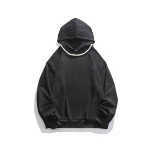 Bead Necklace Hooded Sweatshirt