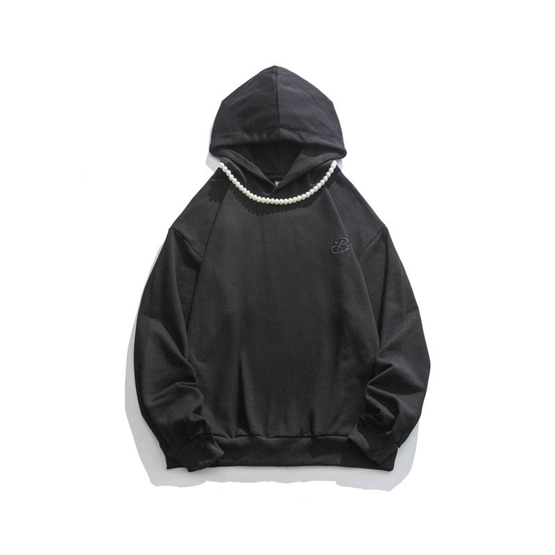 Bead Necklace Hooded Sweatshirt