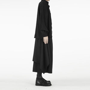 Loose Cropped Culottes Hakama Pants