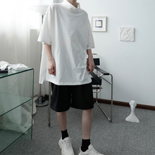 Load image into Gallery viewer, Solid Color Turtleneck Half Sleeve T-Shirt
