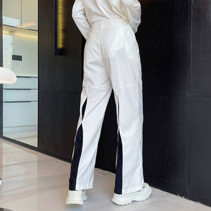 Black And White Contrast Cutout Pants