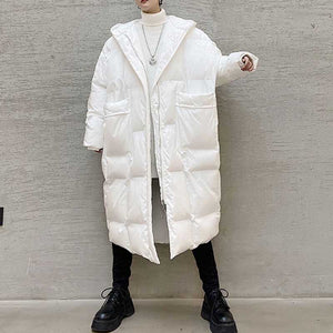 Rabbit Ears Hooded Long Thickened Coat