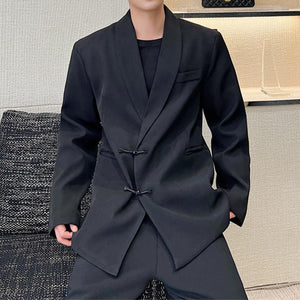 Men's Retro Buckle Casual Blazer