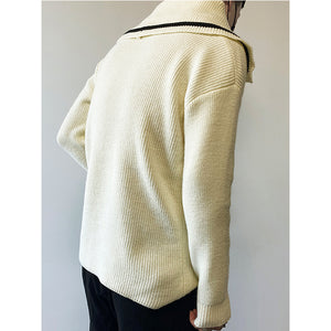 Large Lapel Thick Sweater
