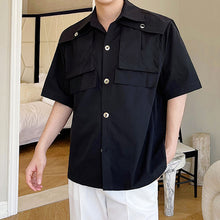 Load image into Gallery viewer, Large Pocket Casual Short Sleeve Shirt
