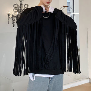 Fringed Long Sleeve Sweatshirt