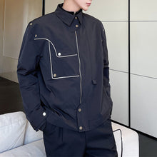 Load image into Gallery viewer, Thin Reflective Strips Decorative Edges Jacket
