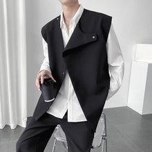 Load image into Gallery viewer, Japanese Retro Asymmetrical Sleeveless Vest Jacket
