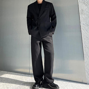 Men's Retro Buckle Casual Blazer