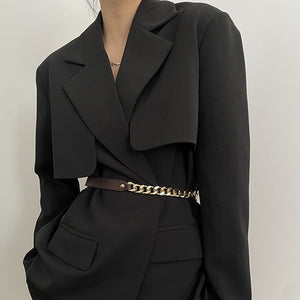 Paneled Thin Belt