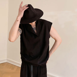 Sleeveless Stand Collar Vest