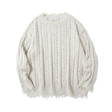 Load image into Gallery viewer, Torn-edge Twist Sweater
