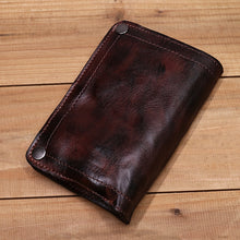 Load image into Gallery viewer, Retro Handmade Leather Wallet Multi Card Slots Wallet
