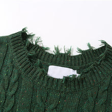 Load image into Gallery viewer, Torn-edge Twist Sweater
