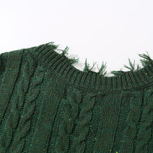 Load image into Gallery viewer, Torn-edge Twist Sweater
